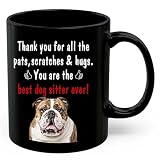 Funny Brindle White English Bulldog Coffee Mug Black 11oz Humor Novelty Animal Portrait Ceramic Cup Pet Owner Appreciation Thank You Gifts for Bulldog Dog Lovers