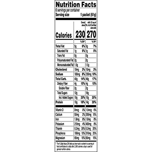 Quaker Protein Instant Oatmeal, Banana Nut, 10g Protein, Individual Packets, 36 Count