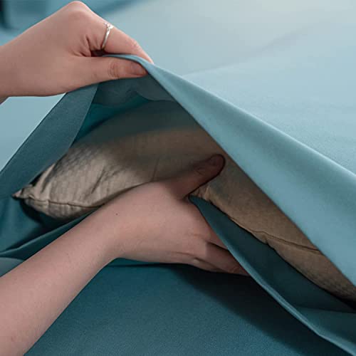 Greeneasy Twin Sheets Set, 3 Pieces Hotel Luxury Twin Bed Sheets - Breathable & Cooling Twin Size Sheets - Deep Pocket Twin Sheets - Bedding Sheets & Pillowcases - Lake Blue/Twin / 3-Piece #TOP3