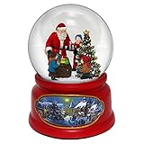 The San Francisco Music Box Company Santa w/Kids Snow Globe