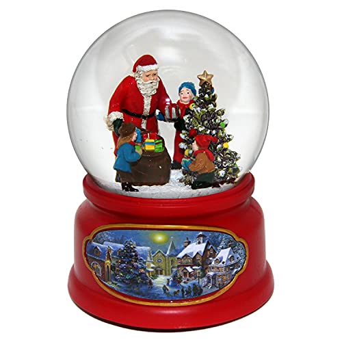 The San Francisco Music Box Company Santa w/ Kids Snow Globe