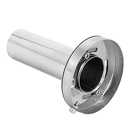 KIMISS Car Silencer Car Exhaust Silencer Car Exhaust Muffler Silencer Stainless Steel Car Adjustable Removable Exhaust Muffler Round Head for Car Muffler Modification (4.5 inches)
