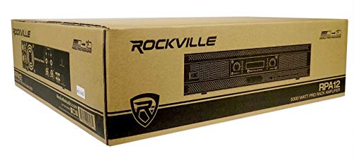 Rockville 5000 Watt Peak / 1400W Rms 2 Channel Power Amplifier Pro/Dj Amp (Rpa12) #TOP5