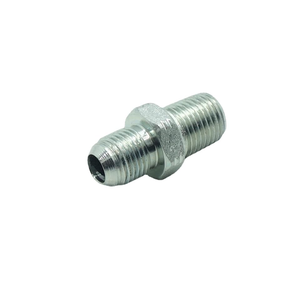 2 Pcs Pipe Adapter 5/16" Male 37° Flare JIC(1/2"-20) x 1/4" Male NPT Plated Steel Hydraulic fitting