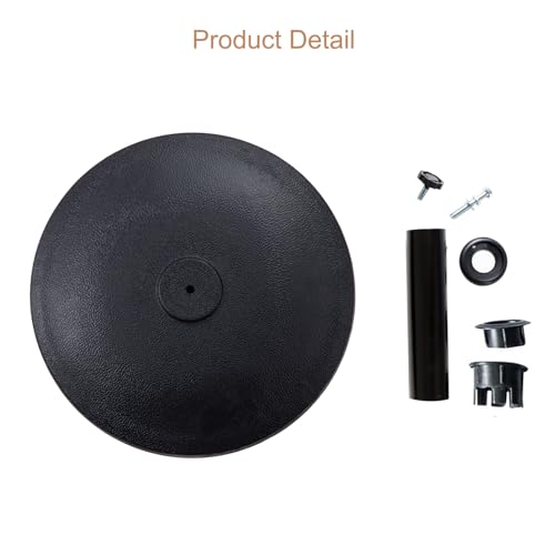 C-Hopetree 22 lb Heavy Duty Round Base Stand for Outdoor Patio Market Table Umbrella, Black by C-Hopetree - Used condition - Image 2