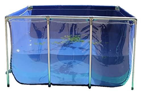 Réservoir de stockage d'étang à poissons extérieur en PVC avec cadre en acier