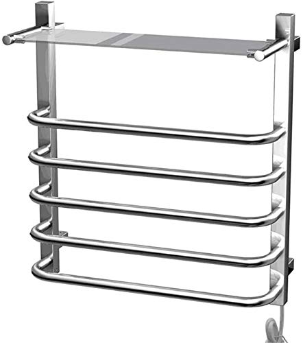Secador de toallas para baño de pared con estante para un invierno confortable 2