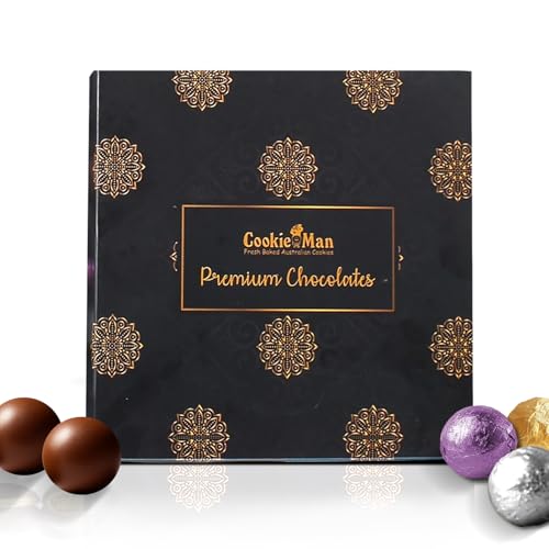 CookieMan Premium Chocolate Gift Box – 25 Center-Filled Chocolates, 275g | Indulgent Hazelnut, Strawberry & English Toffee Flavors | Perfect for Gifting, Celebrations & Chocolate Lovers