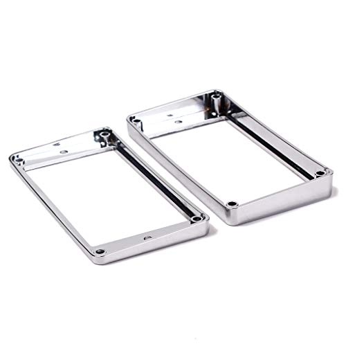 Sweden 2Pcs Humbucker Pickup Ring Metal Curved Bottom Frame For Lp Parts #TOP4