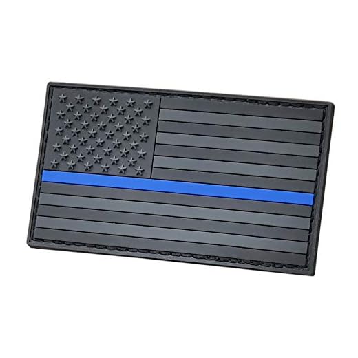 2AFTER1 Blackout Thin Blue Line America Flag USA taktisk moral PVC gummi flaggstång lapp