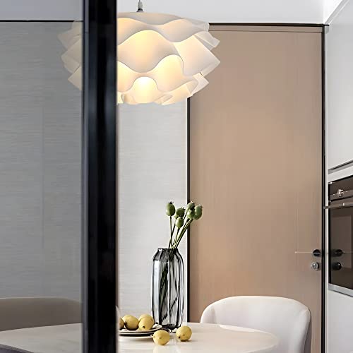 Romantic Modern Chandelier, Dimmable Pedant Light Fixtures With Flower Shape, White Height Adjustable Pendant Lighting For Bedroom Kitchen Island Dining Room Living Room Showroom Cofe E27 #TOP4