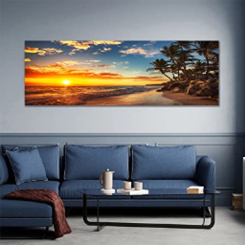 Impression sur toile marine de qualité moderne 50x150cm
