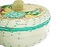Tortilla Warmer Tortillero de Mimbre Traditional Wicker Made in Mexico Traditional Handmade Styrofoam Hand painted Floral (AQUA) #1