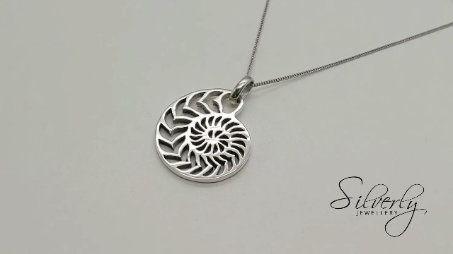 Collier Pendentif Coquillage Fossile Turritella Argent 925 - Neuf Avec étiquettes - Marque Tres.Or