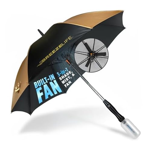Rechargeable Misting Umbrella with Fan