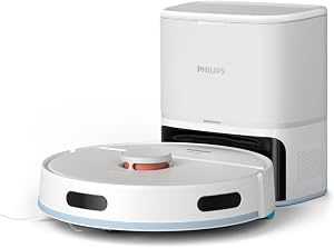 Philips Robot Aspirador Serie 2000-2700 Pa de Succión, Navegación Láser, App Homerun, Estación de Autovacío, 130 Minutos de Tiempo de Funcionamiento, Modo Alfombras (XU2100/20)