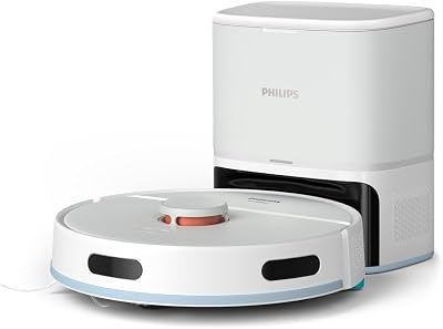Philips Robot Aspirador Serie 2000-2700 Pa de Succión, Navegación Láser, App Homerun, Estación de Autovacío, 130 Minutos de Tiempo de Funcionamiento, Modo Alfombras (XU2100/20)