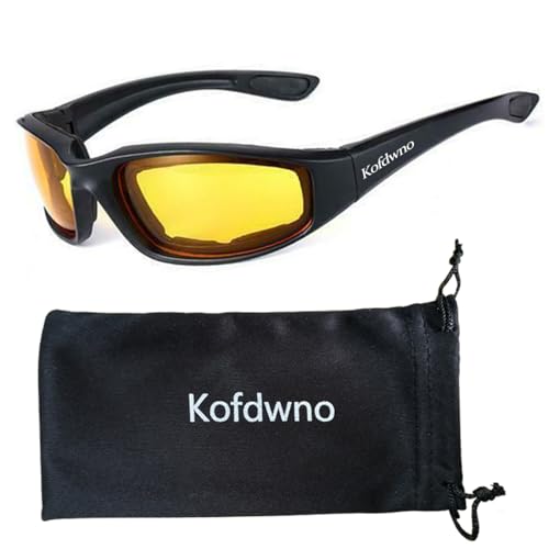 Day and Night Driving Motorcycle Riding Glasses Foam Padded Eyeglass Motocross...