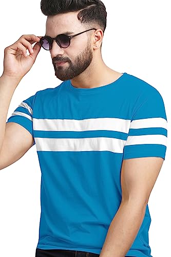 Image of AUSK T-shirt for Mens Double Stripes on Chest