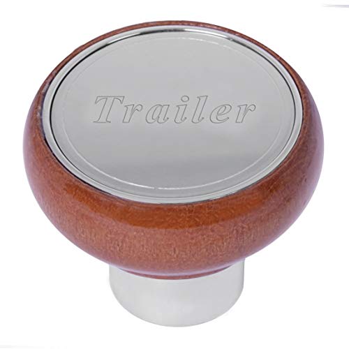 chrome air brake knobs - GG Grand General 96022 Wood Air Valve Control Knob w/S.S Trailer Script