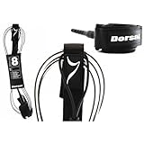 DORSAL Surf Leash for Surfboard Longboard Sup Leg Rope 8' Clear