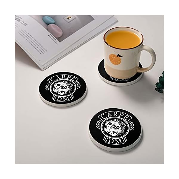 Dungeons And Dragons Carpe Dm Cup Mat Coaster for Wine Glass Tea Coaster with Suitable for Kinds of Cups 4 Pieces - Image 3