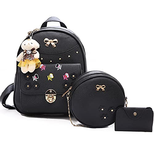Image of ShopyVid Girls 3-PCS Mini Leather Backpack Sling & Pouch Set for Women's /Rakhi gift for Sister
