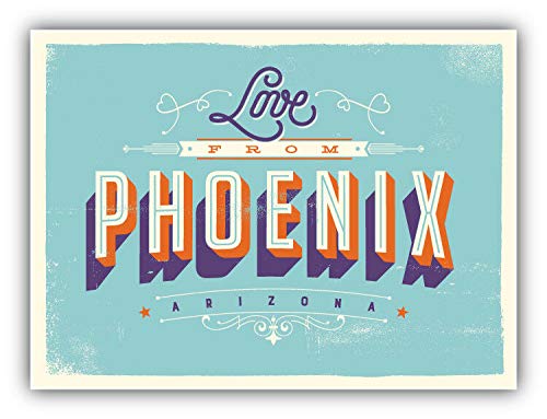 MAGNET Phoenix City Arizona USA Vintage Label Vinyl Magnet Bumper Refrigerator Sticker Magnet Flexible Reuseable Magnetic Vinyl 5"