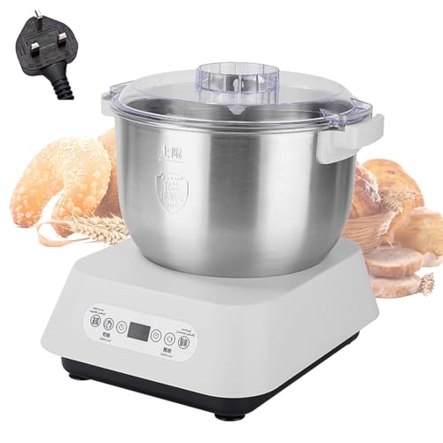 Stainless Steel Dough Mixer, 7L Automatic Kneading Machine with Ferment Function, Thermostatic Fermentation and Intelligent Timer, Electric Dough Maker Perfect for Home Baking
