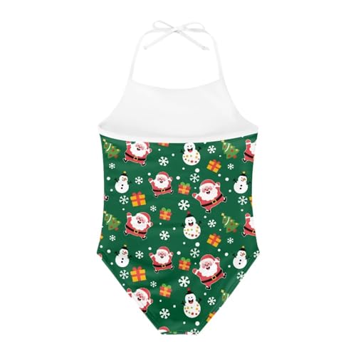 Christmas Holiday Girls One-Piece Swimsuit Beach Swimwear Bathing Suit2