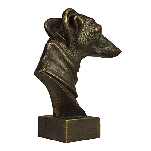 Figura de galgo whippet de hierro fundido decoracion de chimenea 4
