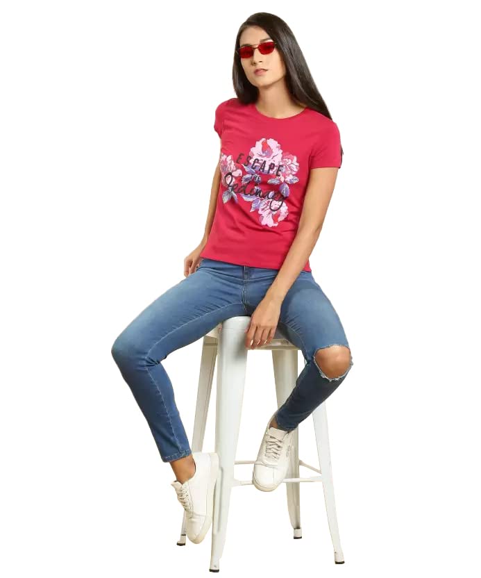 Image of Lyra Women's Cotton Regular Fit T-Shirt