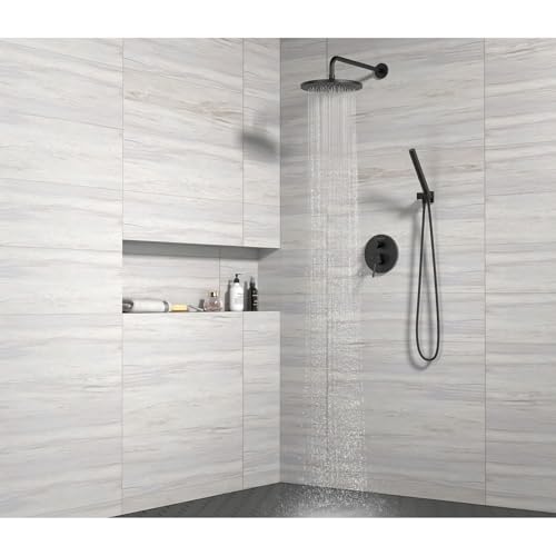 Image of Lava Odoro Modern Rain Shower System Faucet Set, SF104-MB