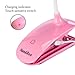 HandAcc Clip Desk Lamp Dimmable LED USB Reading Light with Sturdy Gooseneck for Desk, Bed Headboard and Computers(Pink)