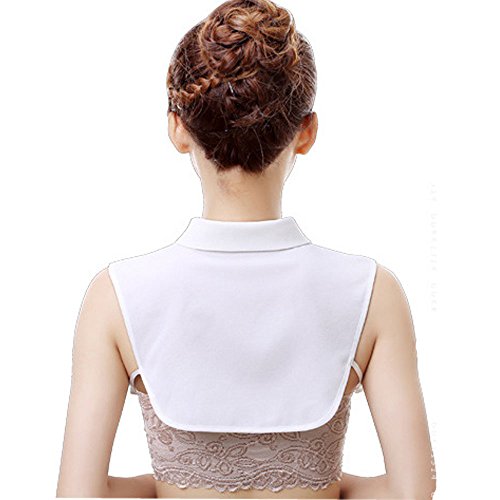 AORAEM Fake Collar Detachable Faux Doll Collar Shirt Blouse Half Shirts for Women and Girls(White) - Thumbnail 2