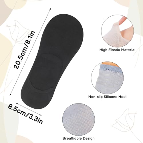 Utensilsto 7 Paare Füßlinge für Damen, Füsslinge Damen 35-40 Rutschfeste unsichtbare Sneakersocken Kurze Sneaker Socken Ballerina Socken