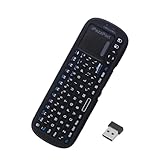 iPazzPort Dual Mode Mini Wireless Keyboard with Touchpad, Bluetooth & 2.4GHz Dual Mode Handheld Remote Controller, Portable Keyboard for Smart TV, Android TV Box, PC, HTPC, Projector