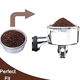 NEOUZA lejek dozujący do tampera, do kawy, espresso, bez dna, dystrybutor, podwójna głowica, do 54 mm Breville 870/875/878/880, stal nierdzewna (koszyk sitka)
