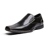 Bruno Marc Men's Giorgio-1 Dark Brown Leather Lined Dress Loafers Shoes - 9.5 M US