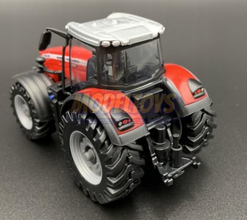 BBURAGO Farm Collection Massey Fergusson Tractor with Friction Miniature Car in Scale 1:43 Red Toy for Children to Collect B18-31613