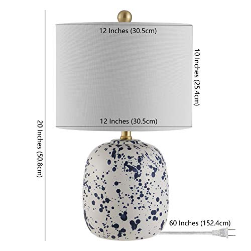 Lámpara de mesa SAFAVIEH cerámica 19 pulg blanco azul miniatura 3