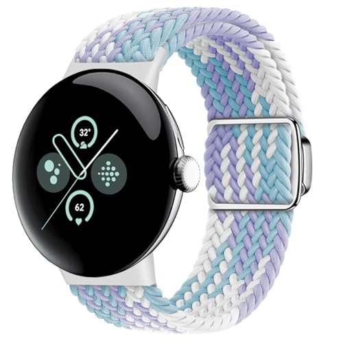 [JUNENTER] �ґg���C�o���h Google Pixel Watch 1/2/3/4 41mm 45mm �ƌ݊�������A[�A�b�v�O���[�h���ꂽ���΂͗����܂���] Pixel Watch ���X�g�o���h�p�̒��߉\�ȐL�k���i�C�����X�g���b�v ���f�B�[�X 