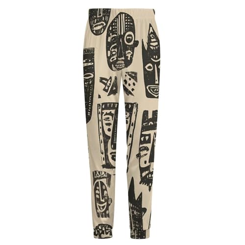 African Tribal Masks Men's Pajama Pants Lounge Pant Sleepwear PJ Bottoms4