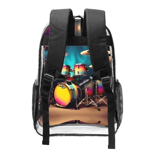 Mochila transparente Cool Drums Set para conciertos y festivales 2