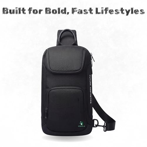 Image of HUPLA Unisex Crossbody Sling Bag | Anti-Theft Chest Bag for Men & Women | Compact Travel Passport & Airport Bag | Front Side Cross Shoulder Bag | Waterproof Daily Use Sling