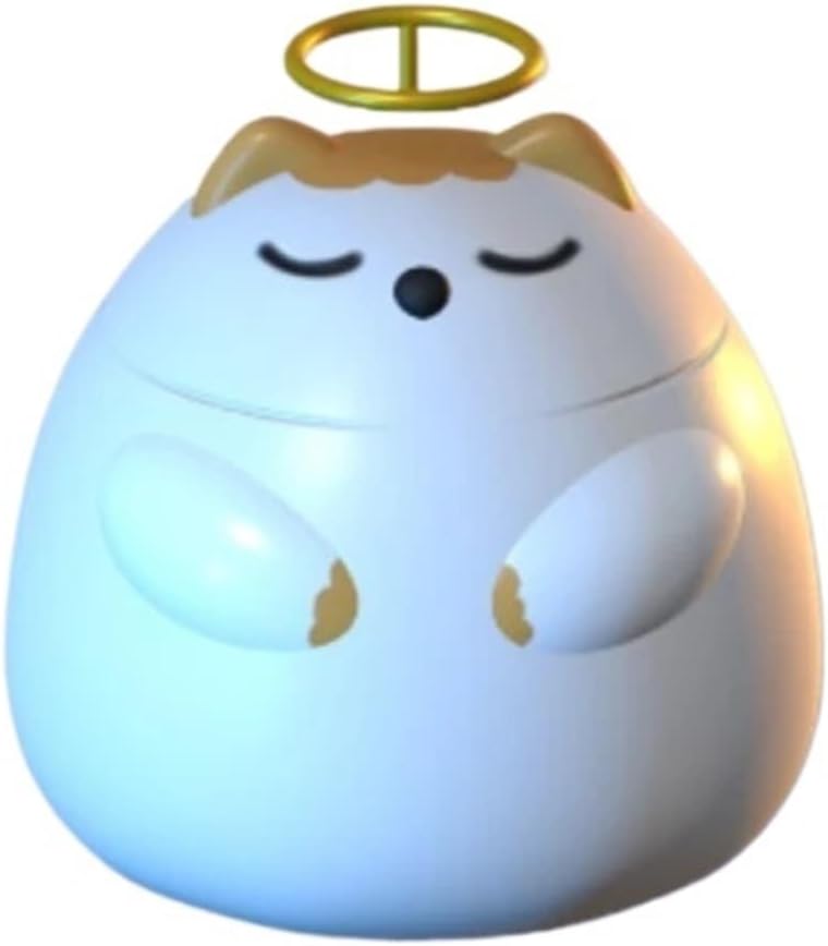 Pet Cat and Dog Shape Memorial Cremation Original Hand-Made Decorative Funerary Cat and Dog Memorial Cat(Black)