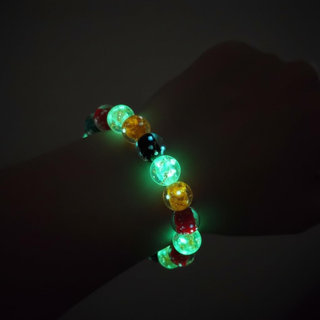 Handmade Glow-in-the-Dark Beaded Bracelet, Luminous Wrist Accessory, Fashion Bracelet for Women, Ideal Gift for Night Events, Parties & Birthdays - Image 9