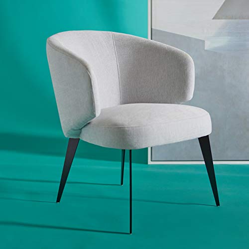 Safavieh Couture Home Collection Bosco White/Black Upholstered Curved Living Room Dining Accent Chair Knt7069A, 0 #TOP25