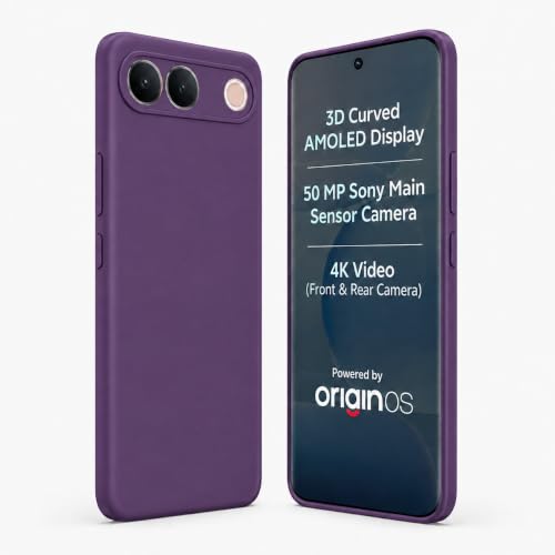 Image of FIRST MART Matte Silicone Back Cover for Vivo S2 - Purple