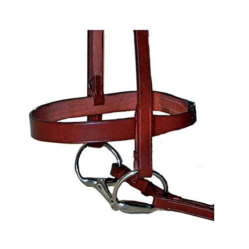 Paris Tack Classic Flat Leather English Hunt Bridle with Laced Reins